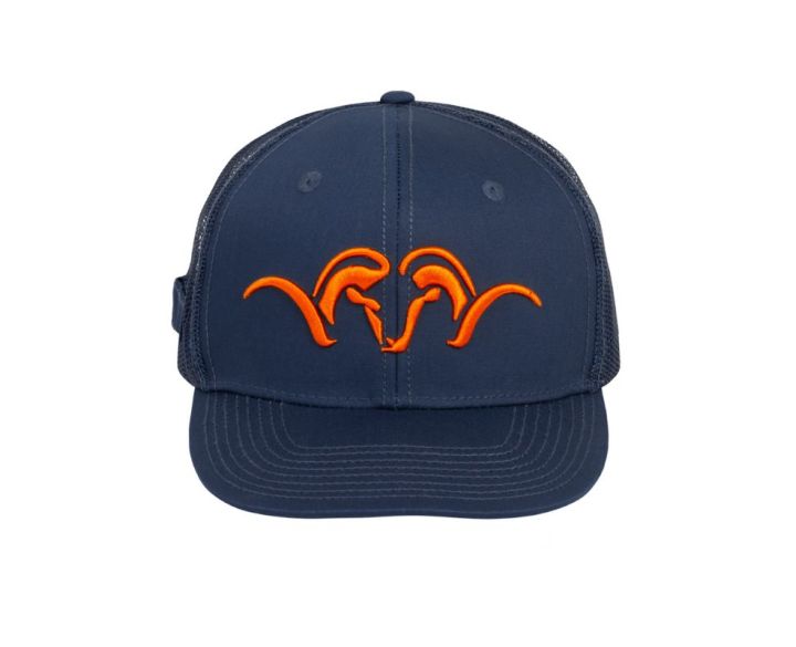 CAP MESH SNAP BACK (BLUE & ORANGE)